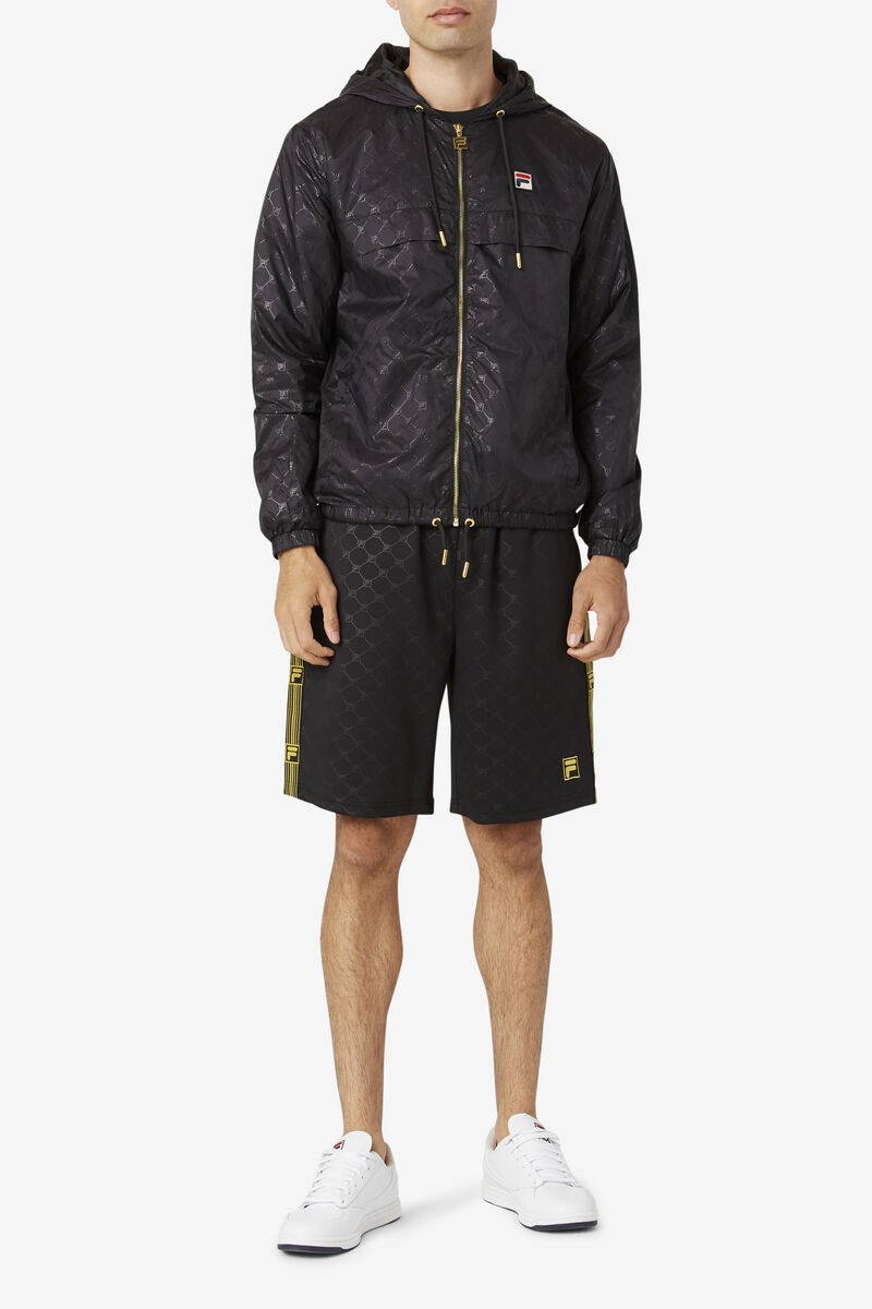 Men's Fila Copper Hood Jacket Jackets Black / Black | 7mh9RlskRqm