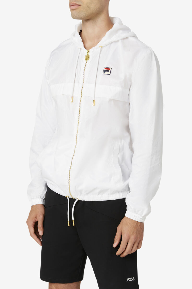 Men's Fila Copper Hood Jacket Jackets White / White | 3iHTSeD2oVW