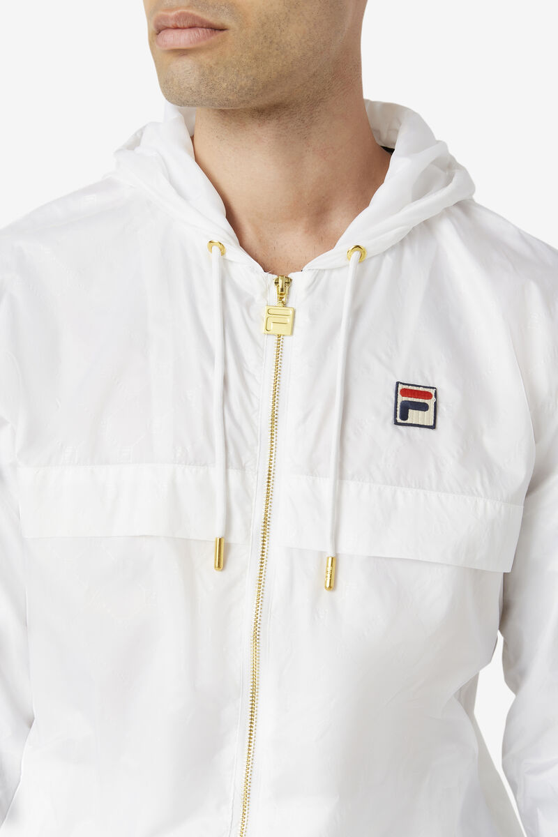 Men's Fila Copper Hood Jacket Jackets White / White | 3iHTSeD2oVW