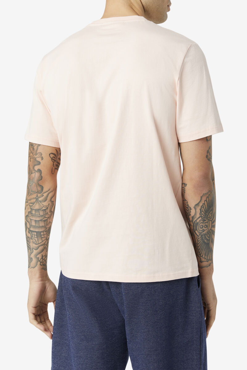 Men's Fila Court Dominance T Shirts Pink / Navy | AUcOw34Rzz3