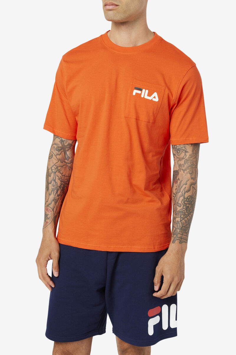 Men's Fila Curtis Pocket T Shirts Black | RvOjKqrgGk1