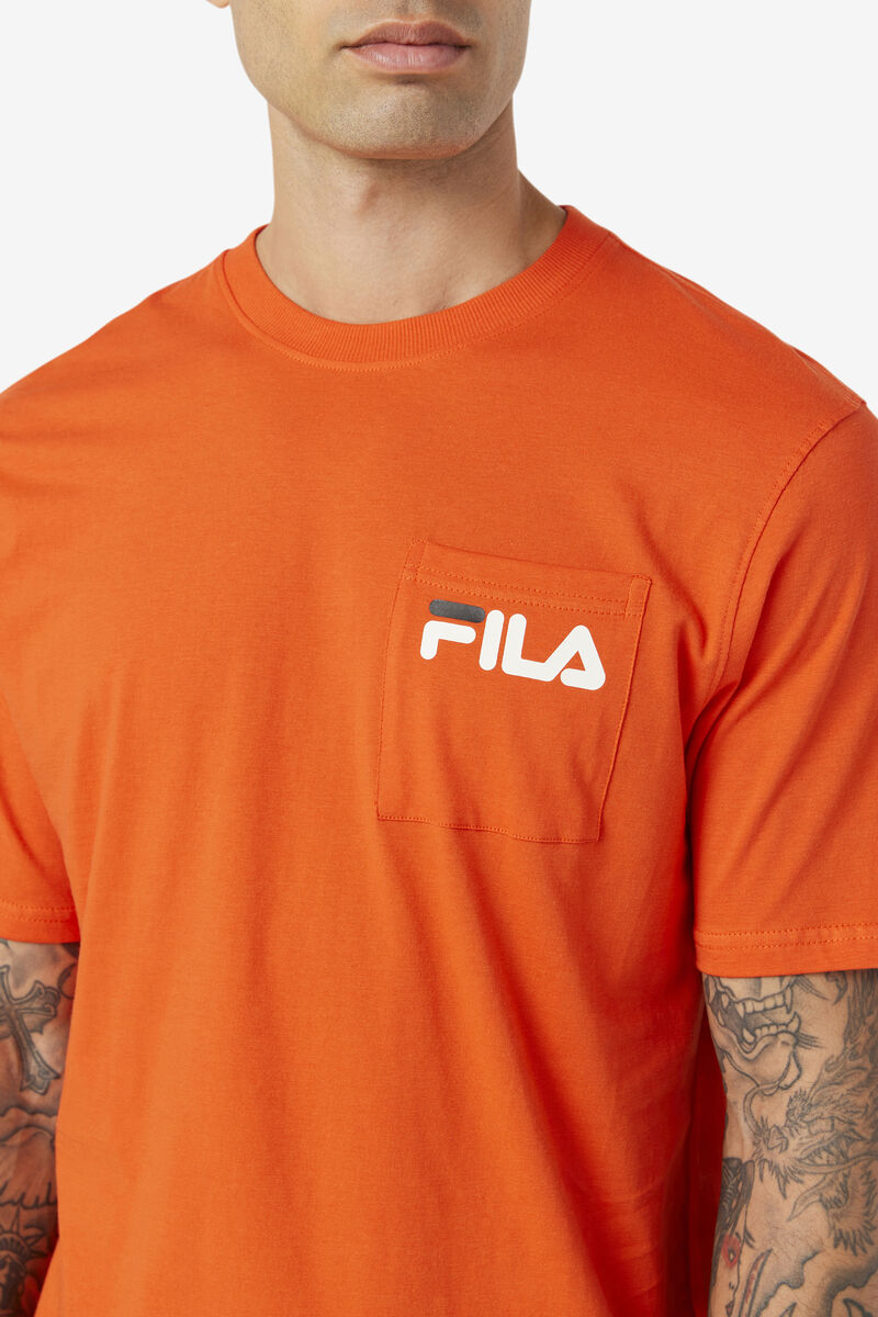 Men's Fila Curtis Pocket T Shirts Black | RvOjKqrgGk1