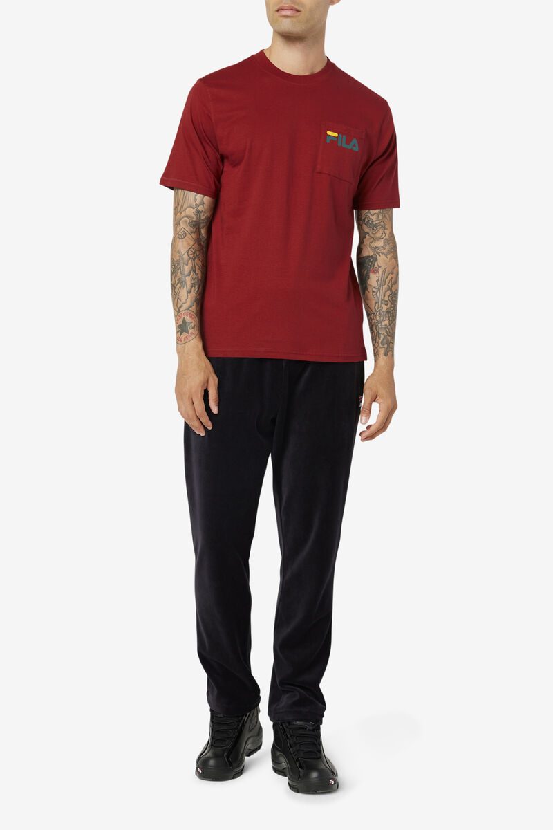 Men's Fila Curtis Pocket T Shirts Red | xvJT82Zhg8g
