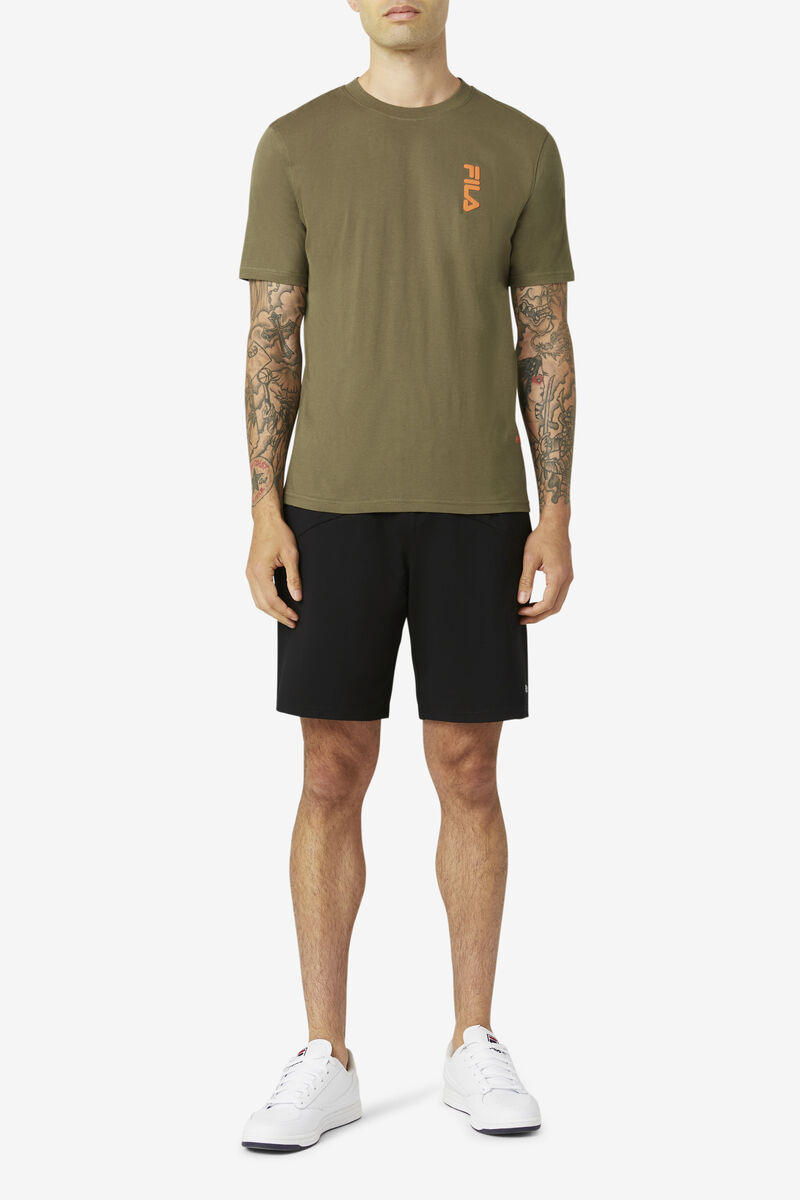 Men's Fila Deckhand T Shirts Olive | wEb4TGKYHA5