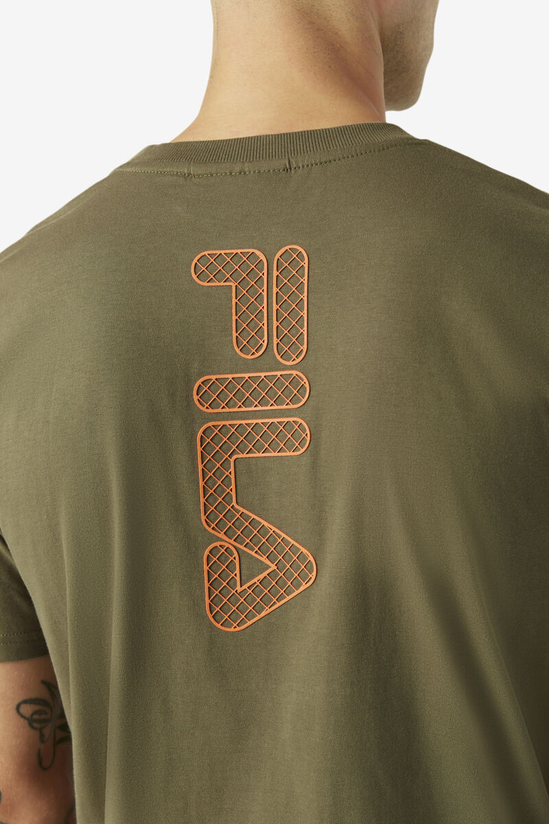 Men's Fila Deckhand T Shirts Olive | wEb4TGKYHA5