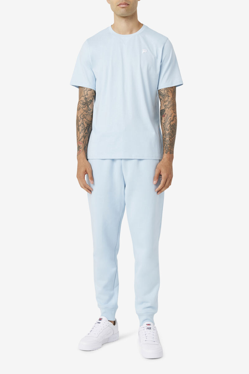 Men's Fila Derion T Shirts Light Blue | EBUMCdB5UIy