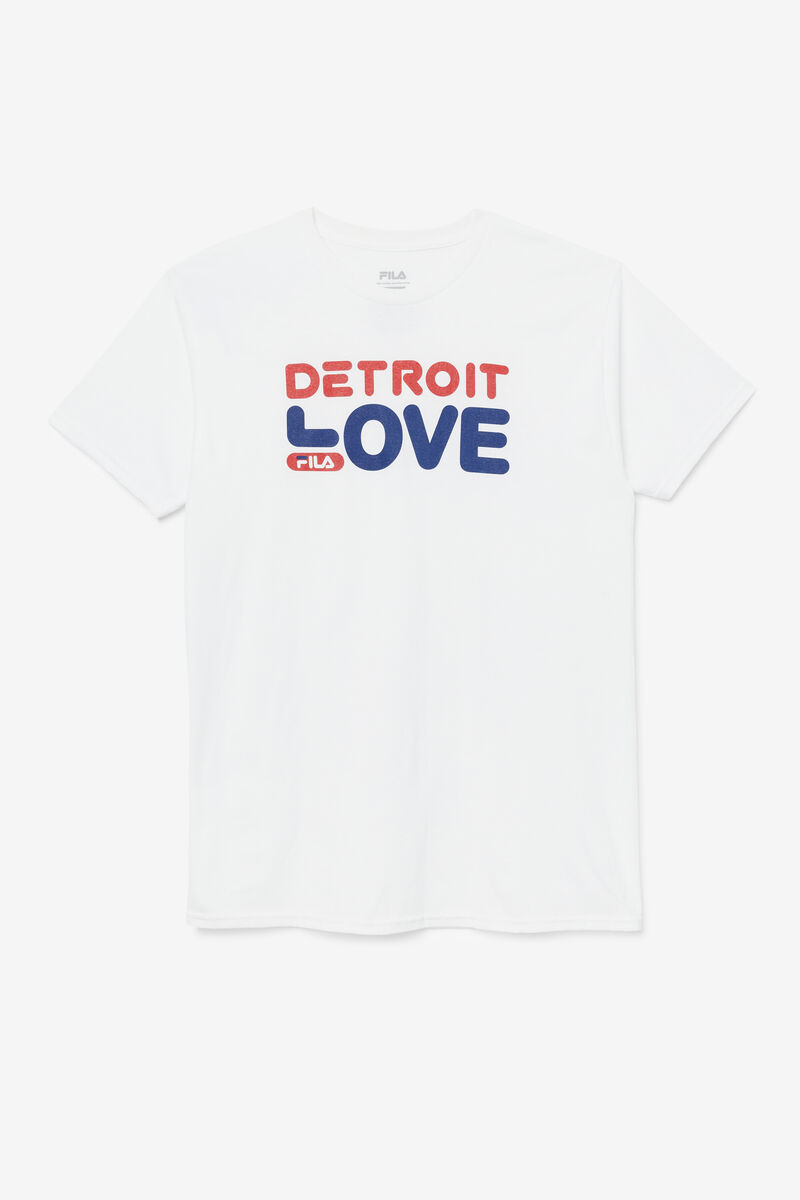 Men\'s Fila Detroit Love T Shirts White | 6ipc9wK7Okt