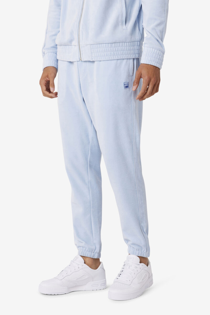 Men's Fila Deverall Velour Pant Tracksuits Light Blue | noZnj6uxDfj