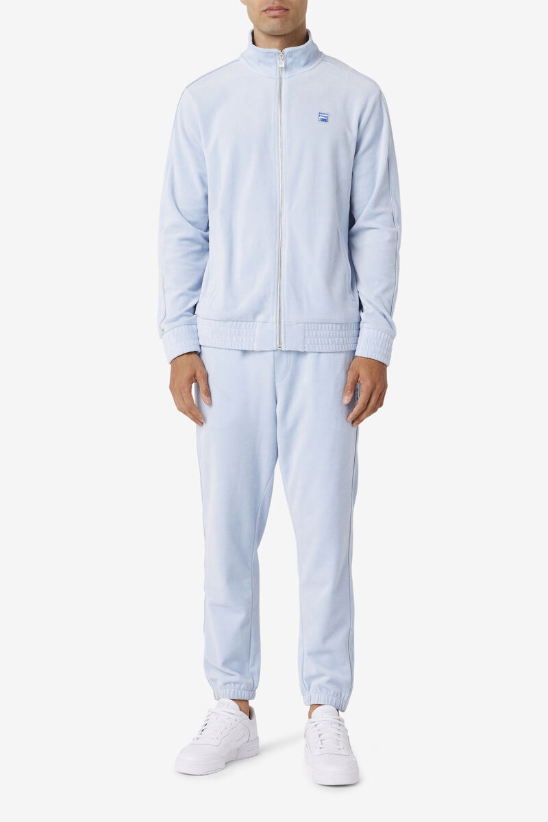 Men's Fila Deverall Velour Pant Tracksuits Light Blue | noZnj6uxDfj