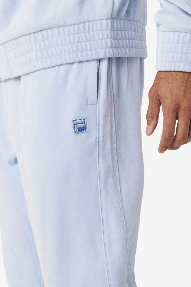 Men's Fila Deverall Velour Pant Tracksuits Light Blue | noZnj6uxDfj