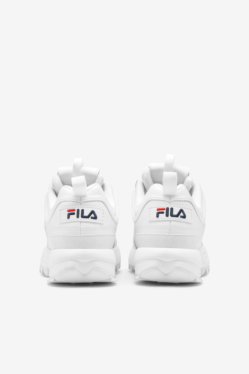 Men's Fila Disruptor 2 Chunky White Sneakers | Fila Sneakers White / Navy / Red | PSWF1TGFs3G