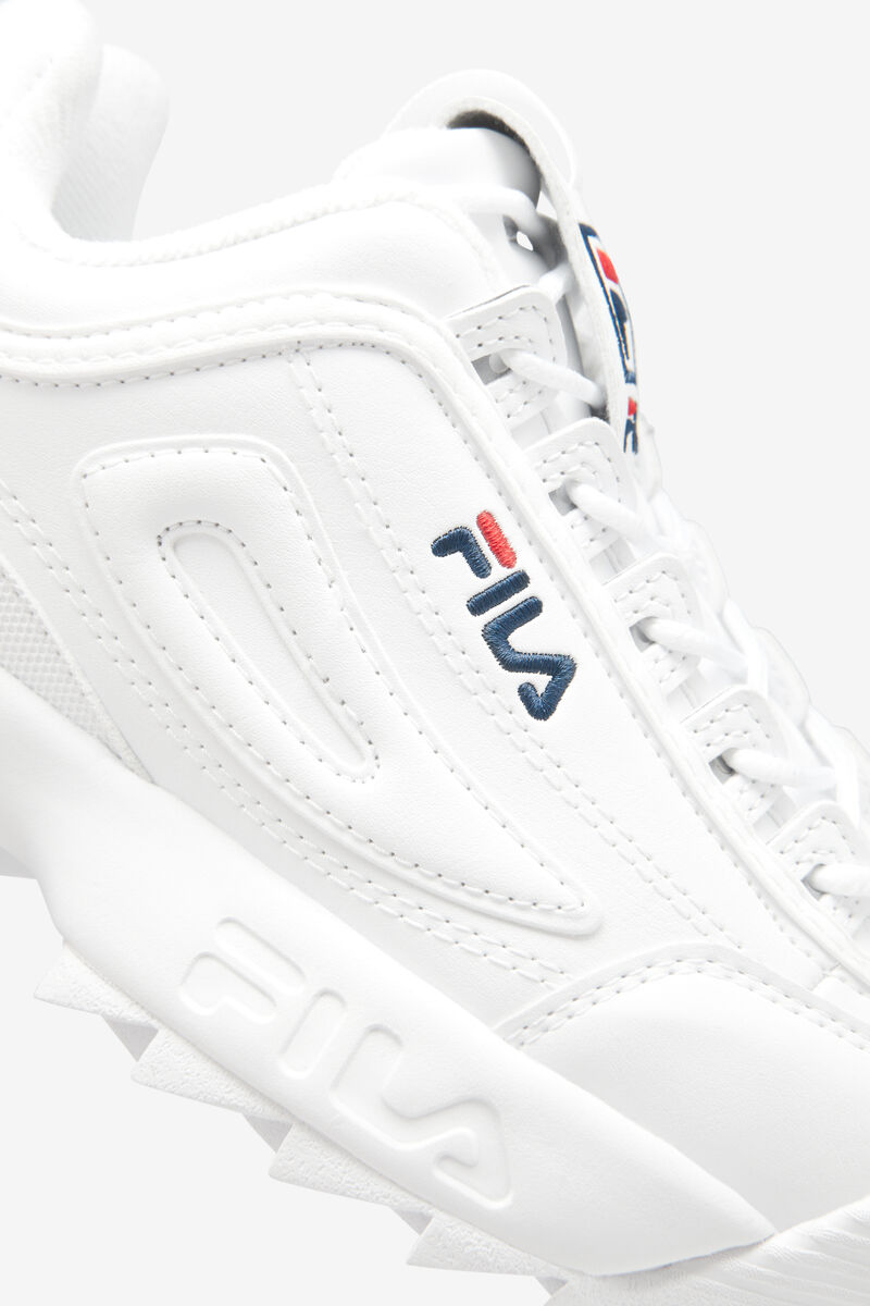 Men's Fila Disruptor 2 Chunky White Sneakers | Fila Sneakers White / Navy / Red | PSWF1TGFs3G