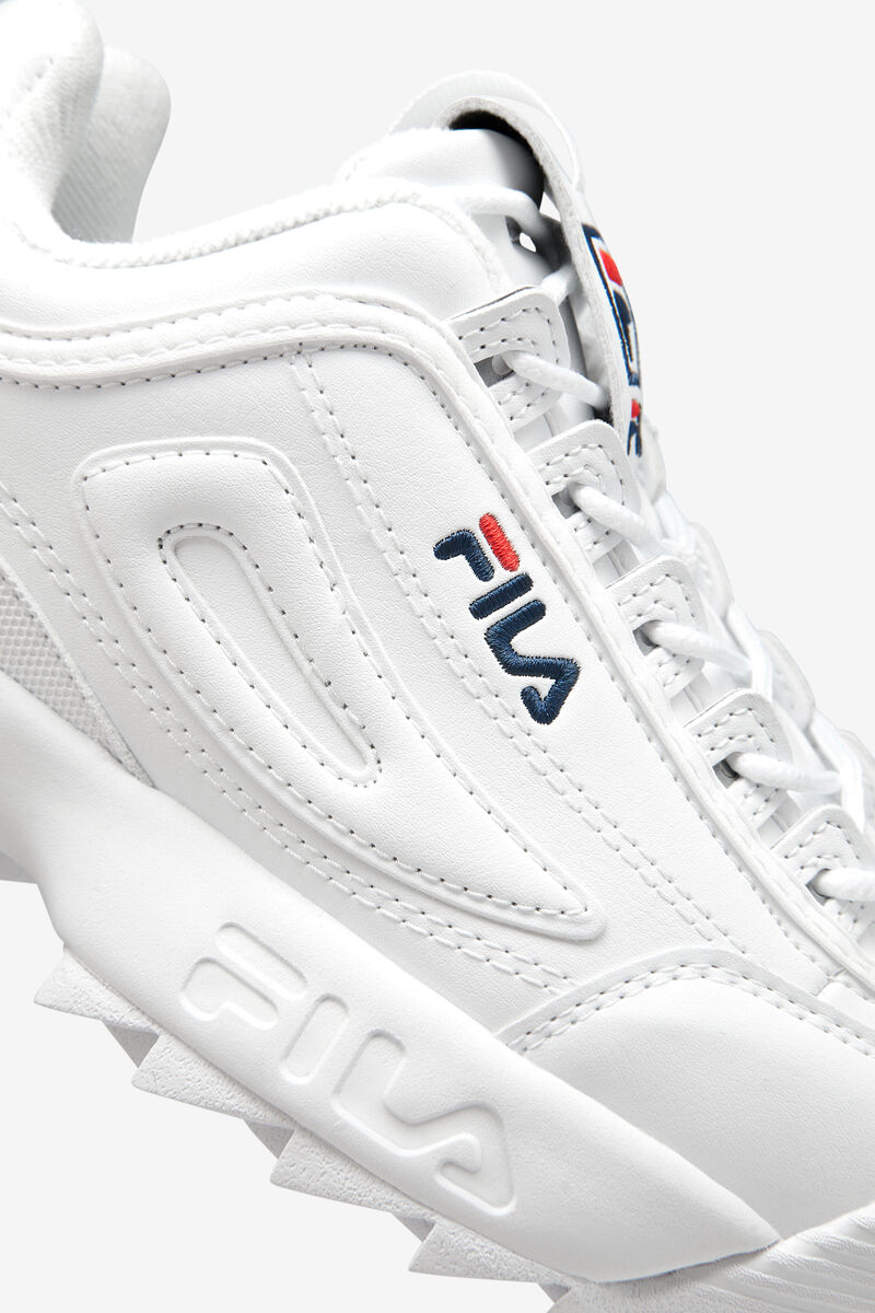 Men's Fila Disruptor 2 Chunky White Sneakers | Fila Sneakers White / Navy / Red | PSWF1TGFs3G