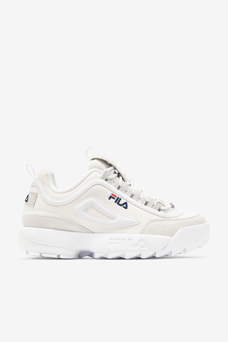 Men's Fila Disruptor 2 Lab Premium Platform Shoes White / White / Navy | iedDbOmwQZd