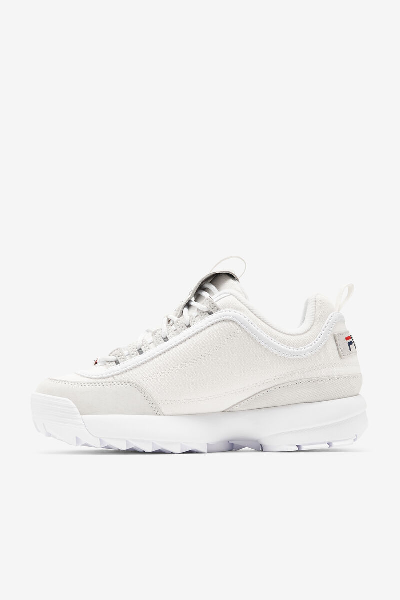 Men's Fila Disruptor 2 Lab Premium Platform Shoes White / White / Navy | iedDbOmwQZd