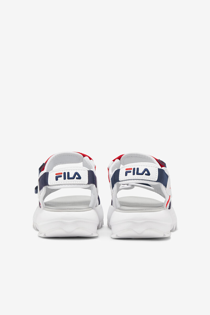 Men's Fila Disruptor Sandal Sandals White / Navy / Red | 9FZnbiUSUKP