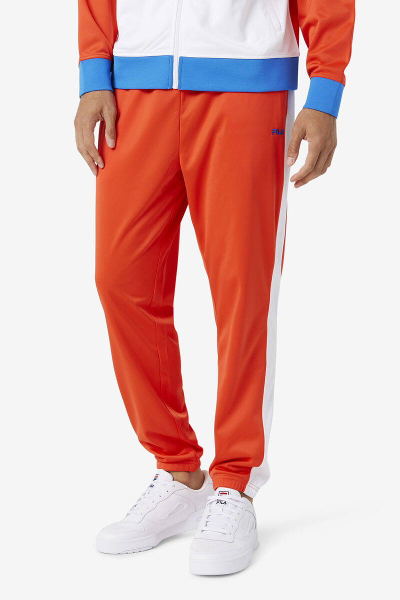 Men's Fila Dominican Republic Pant Pants Red / White | RfSfKBtrfjR