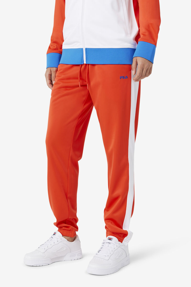 Men's Fila Dominican Republic Pant Pants Red / White | RfSfKBtrfjR