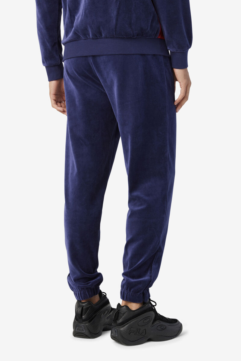 Men's Fila Dortmund Velour Jogger Tracksuits Navy | bQi6hQY1Hh2