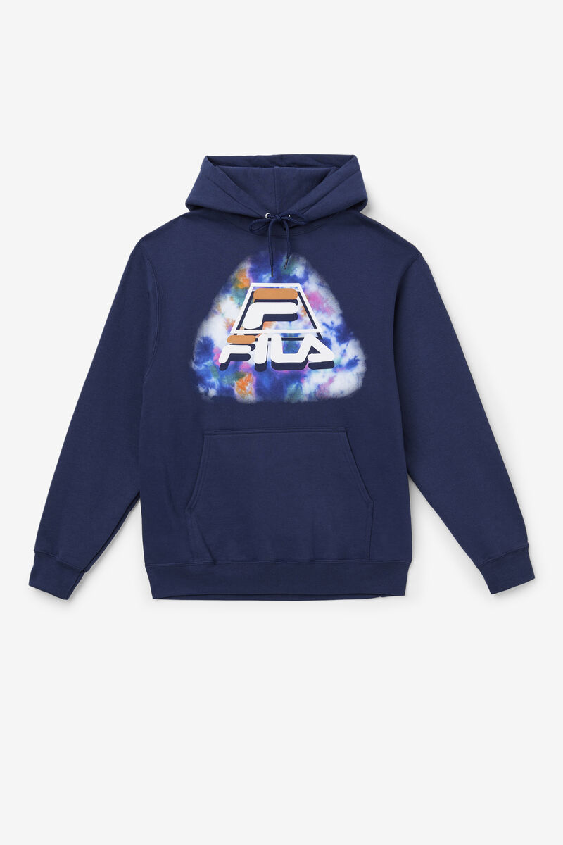 Men\'s Fila Dracen Tie Dye Hoodie Hoodies Blue | wU6pHyTSBL7