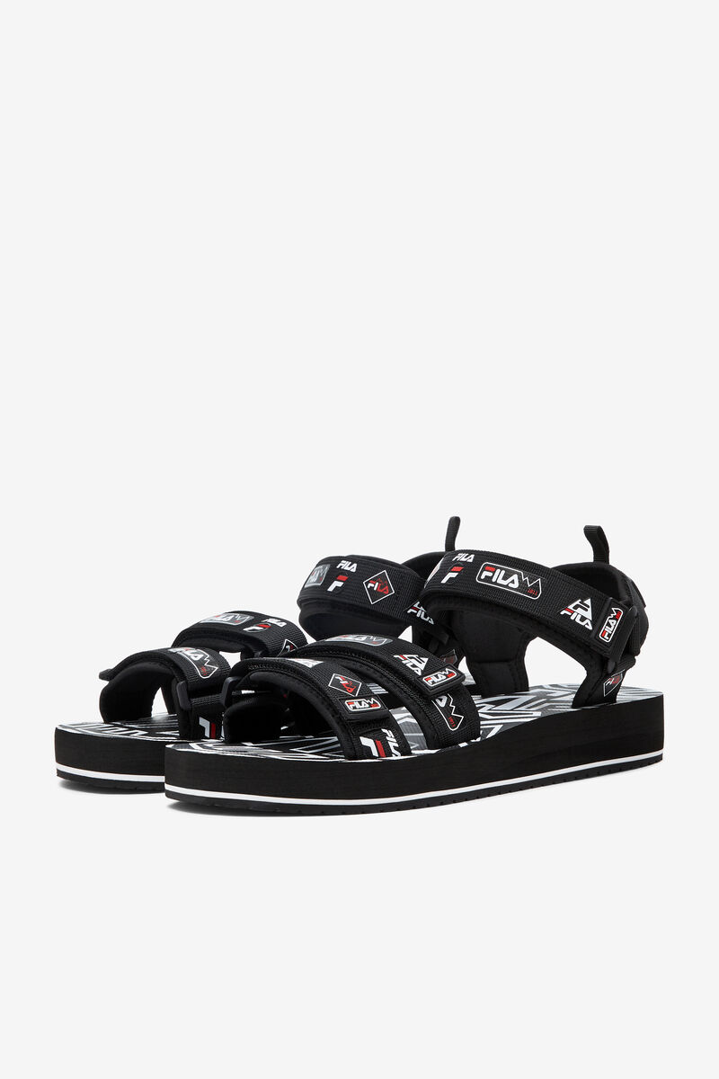 Men's Fila Drifter Dns '90s Sandals Black / White / Red | kFHTRQZvI2m