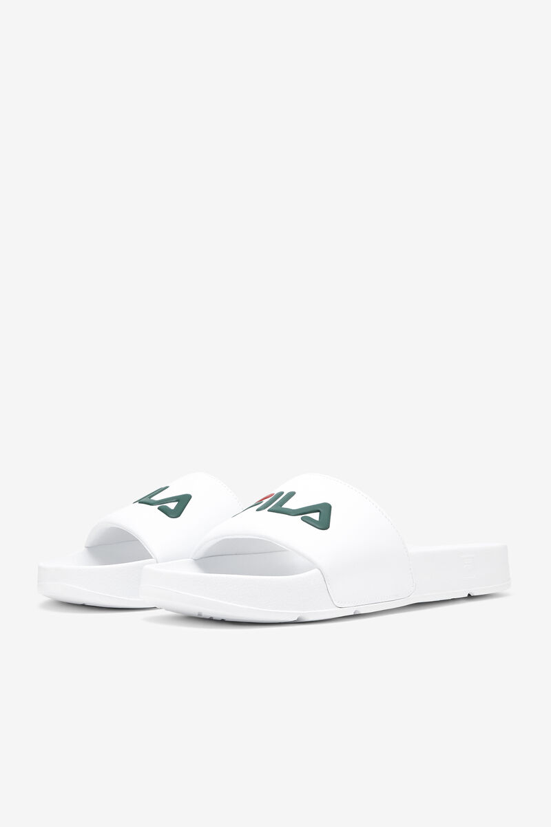 Men's Fila Drifter Sandals White / Red | jxXuVErfklC