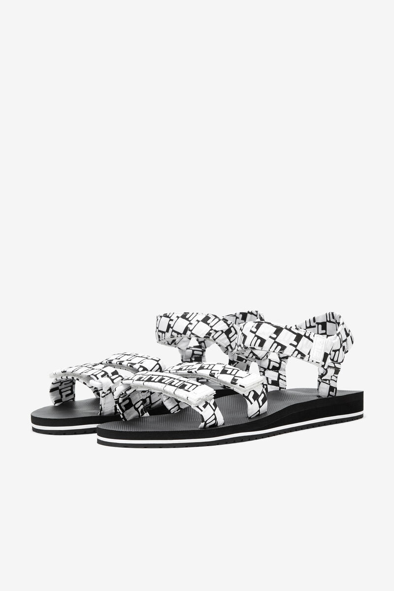 Men's Fila Drifter Ts Bandana Sandals Black / White / Black | 8Ztb7H43etJ