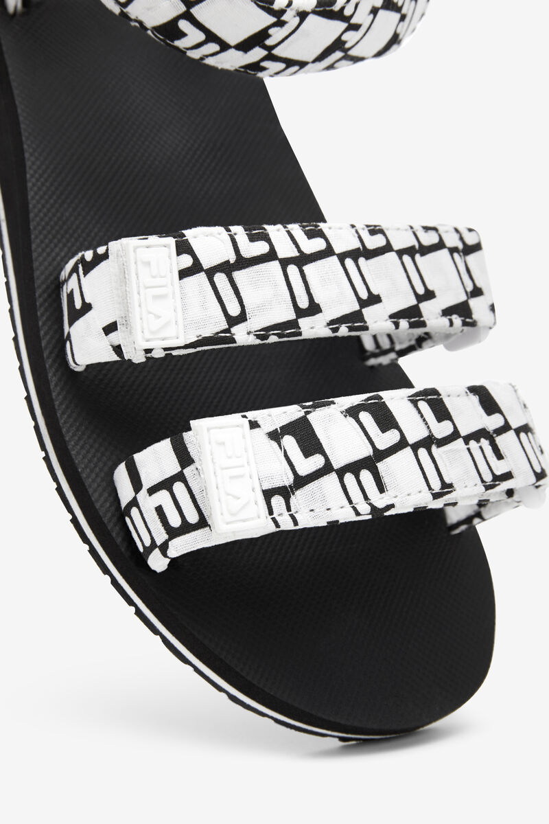 Men's Fila Drifter Ts Bandana Sandals Black / White / Black | 8Ztb7H43etJ