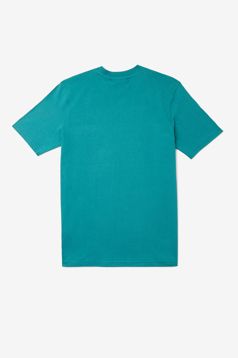 Men's Fila Eagle T Shirts Dark Turquoise / White | ORss5O1K3Ip