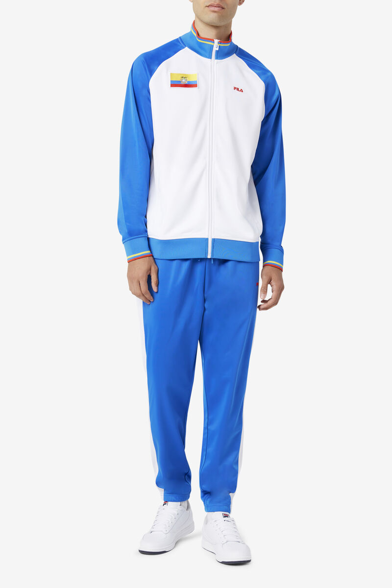 Men's Fila Ecuador Track Pant Tracksuits Blue / White / Red | lGkPGS4OIj3