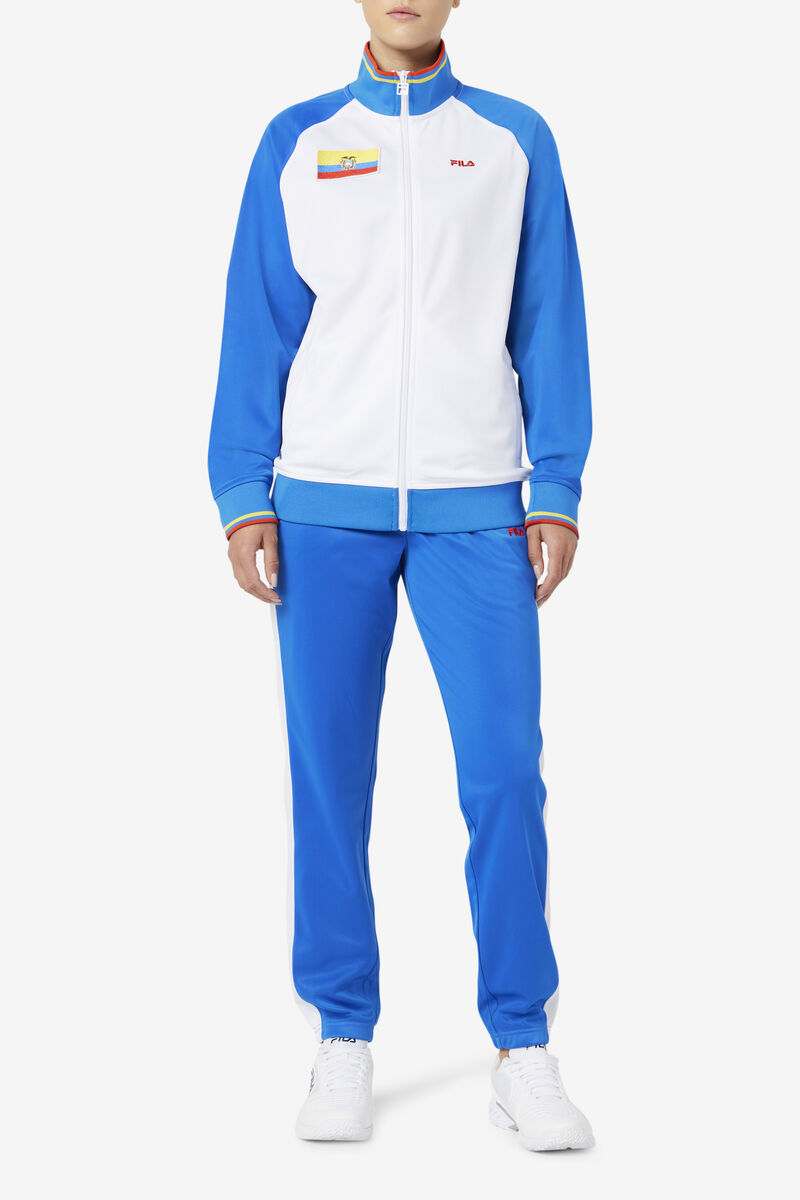 Men's Fila Ecuador Track Pant Tracksuits Blue / White / Red | lGkPGS4OIj3