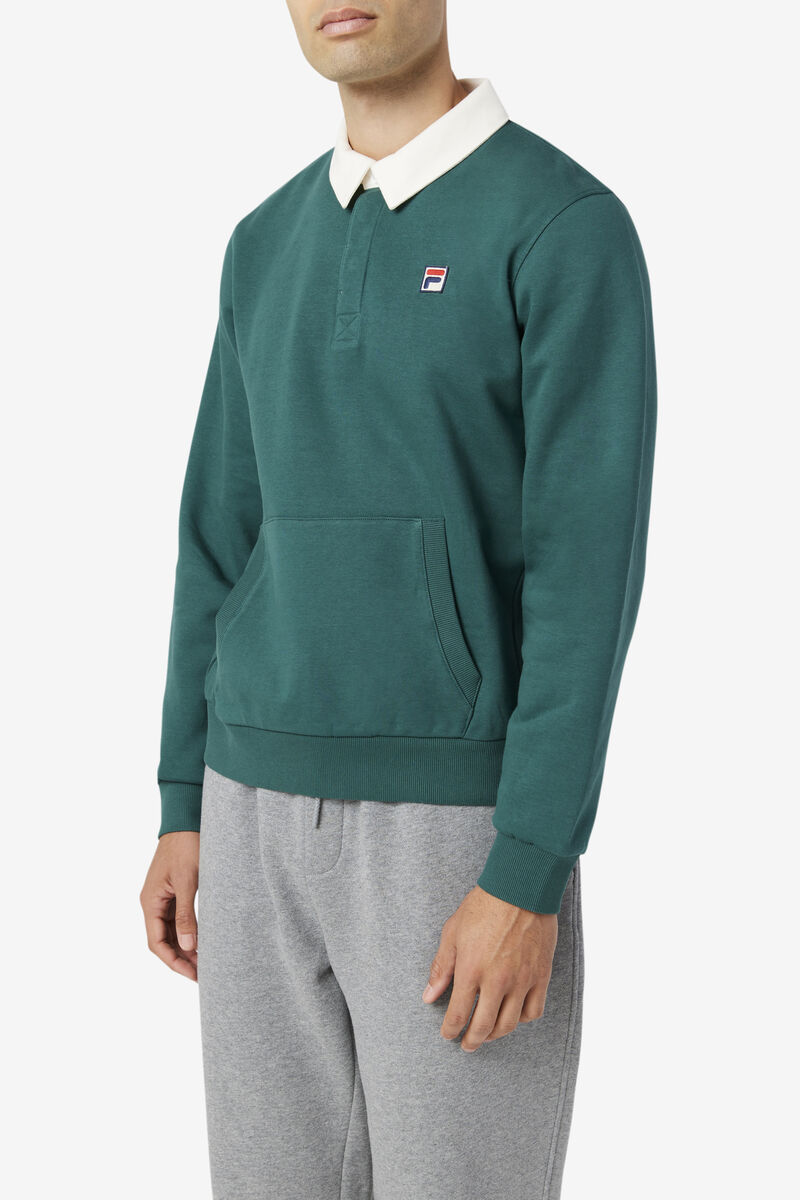 Men's Fila Edison Fleece Rugby Sweatshirts White | Tikh238cgrf