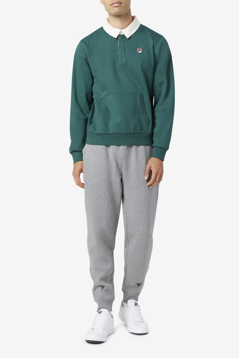 Men's Fila Edison Fleece Rugby Sweatshirts White | Tikh238cgrf
