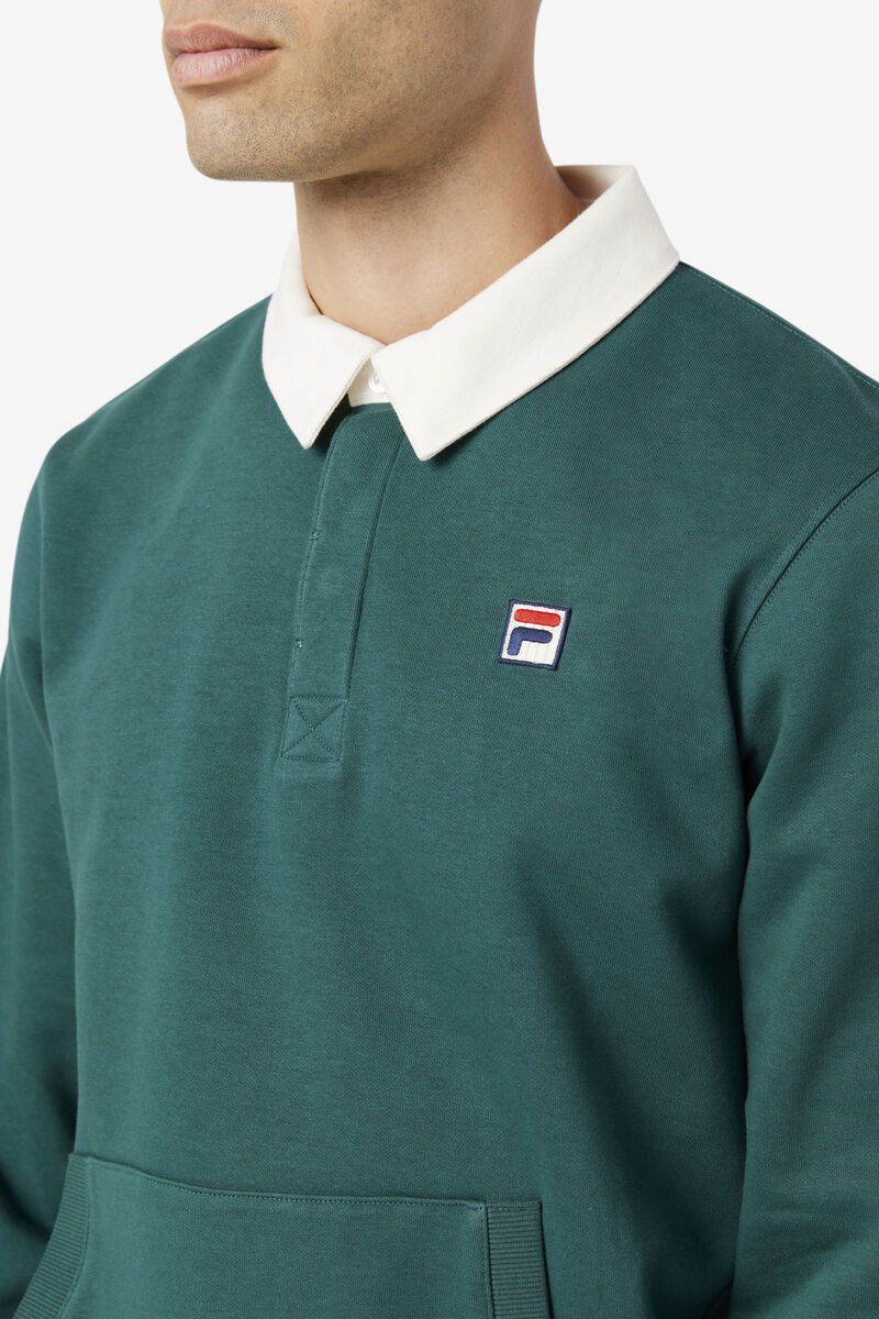 Men's Fila Edison Fleece Rugby Sweatshirts White | Tikh238cgrf