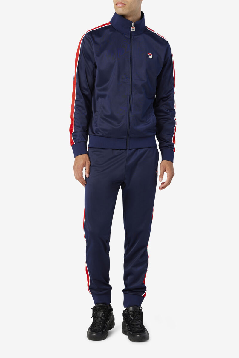 Men's Fila Elijah Track Pant Tracksuits Navy / Red / White | ZTLDsu4OoJW