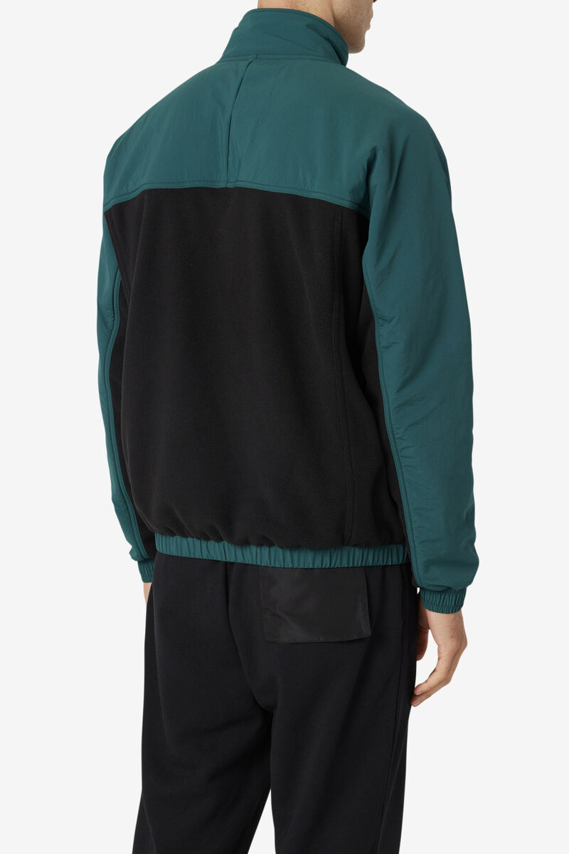 Men's Fila Erick 1/2 Zip Pullover Outerwear Black | UFrl2uKcmZR