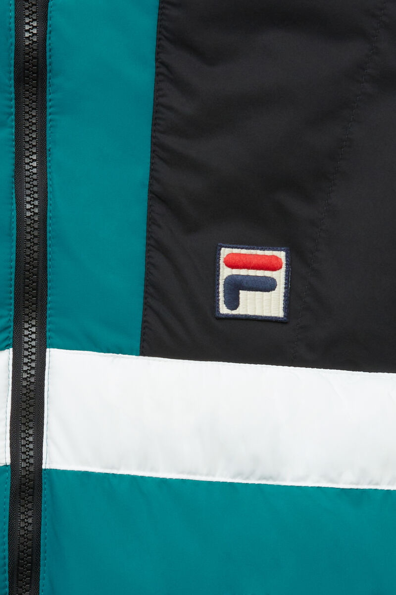 Men's Fila Fausto Ski Jacket Jackets Black / Blue / White | NZQVJ11rLex
