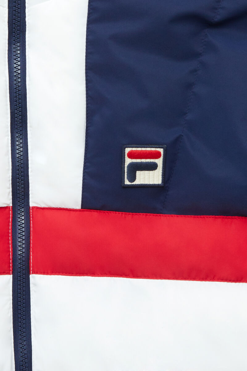 Men's Fila Fausto Ski Jacket Jackets Navy / Red / White | VNQeN1puBJ4