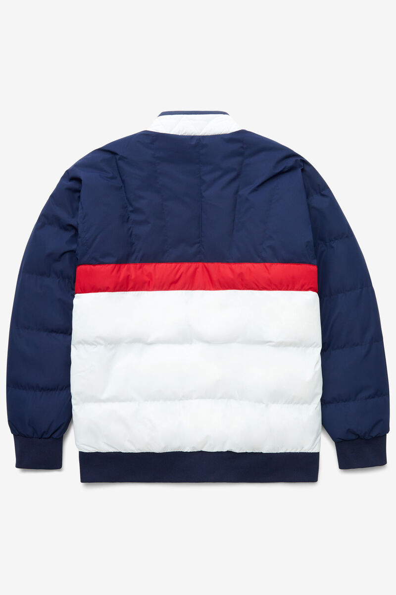 Men's Fila Fausto Ski Jacket Jackets Navy / Red / White | VNQeN1puBJ4