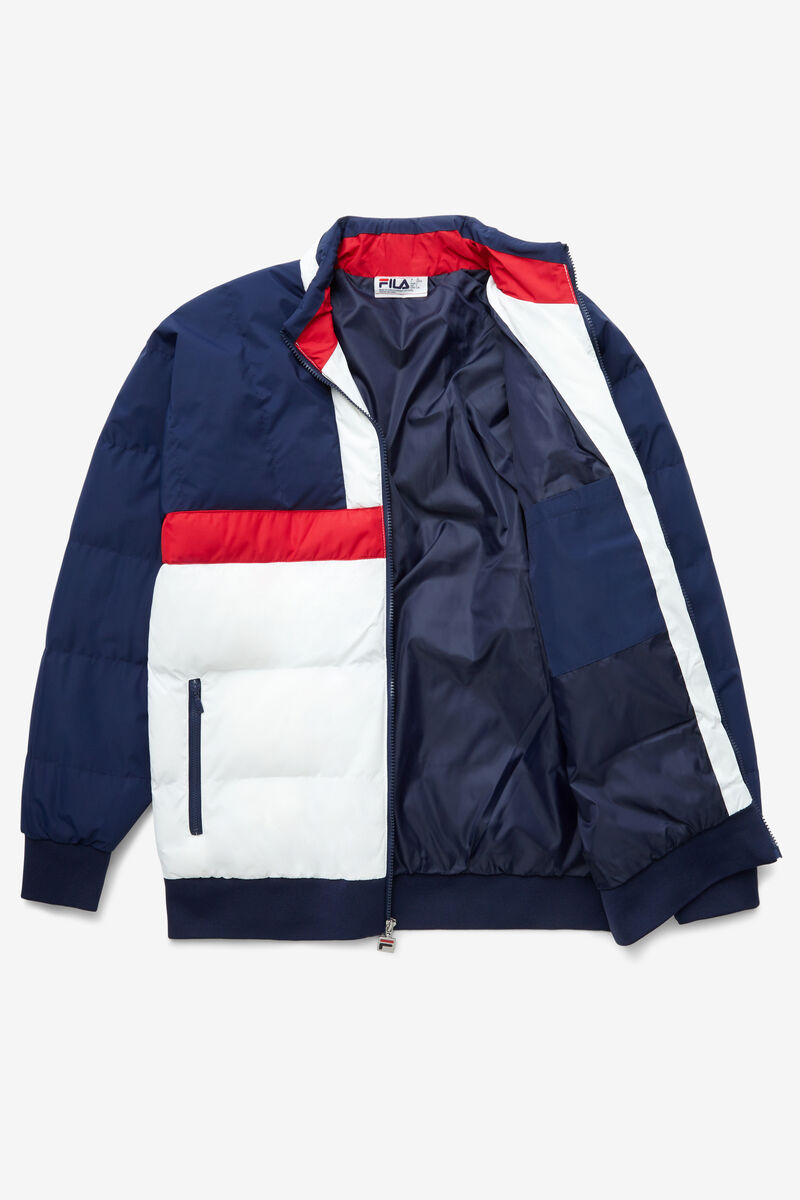 Men's Fila Fausto Ski Jacket Jackets Navy / Red / White | VNQeN1puBJ4