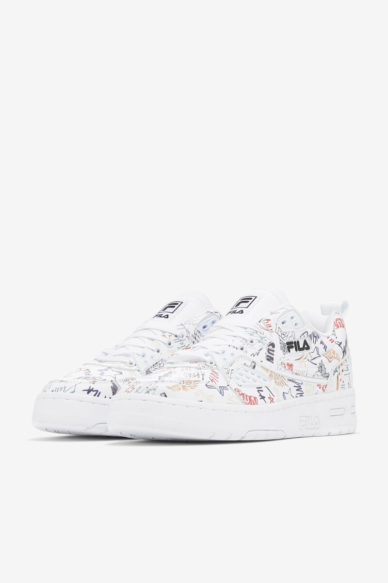 Men's Fila Fila Ace Scribbles Graffiti Shoes | Fila Sneakers White / Black / Multicolor | 9fOwdMwdU5