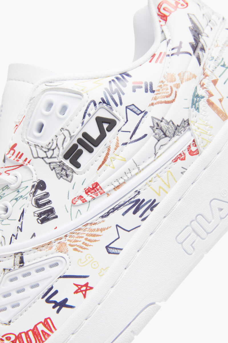 Men's Fila Fila Ace Scribbles Graffiti Shoes | Fila Sneakers White / Black / Multicolor | 9fOwdMwdU5