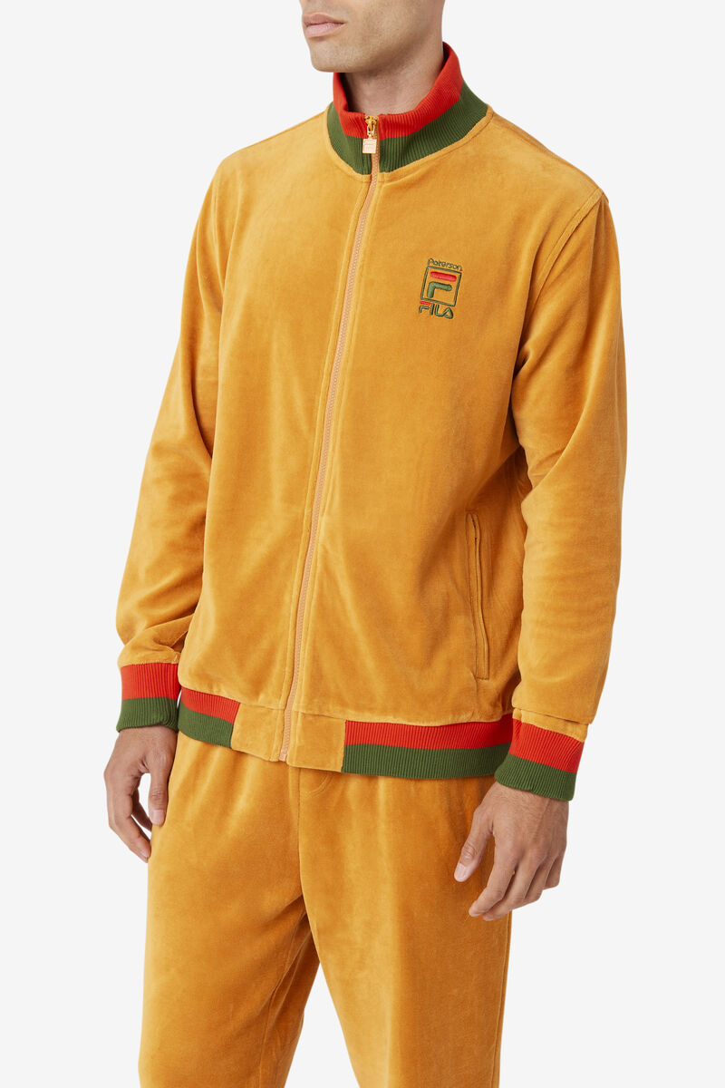 Men's Fila Fila X Paterson Velour Jacket Tracksuits Orange | BiGGbdOBmwx
