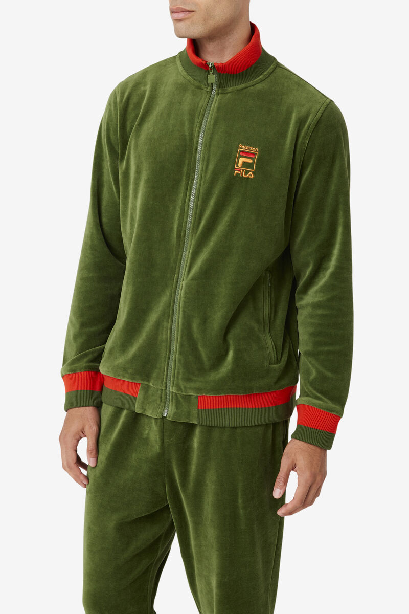 Men's Fila Fila X Paterson Velour Jacket Tracksuits Orange | CzoZVz4LWFT