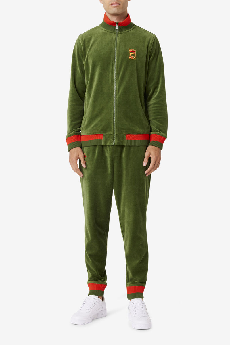 Men's Fila Fila X Paterson Velour Jacket Tracksuits Orange | CzoZVz4LWFT