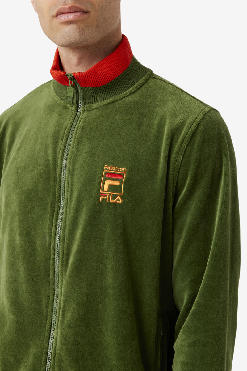 Men's Fila Fila X Paterson Velour Jacket Tracksuits Orange | CzoZVz4LWFT