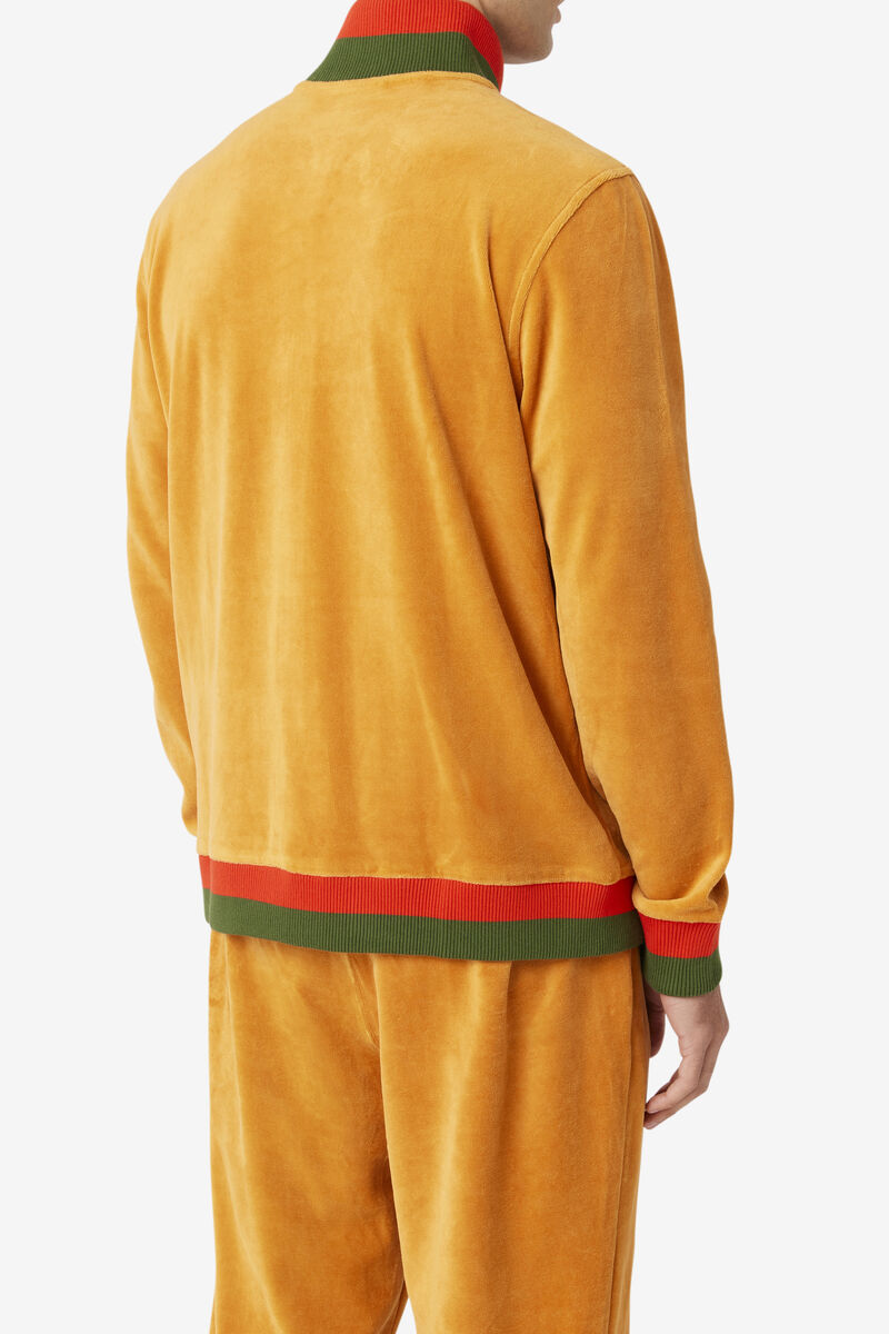 Men's Fila Fila X Paterson Velour Jacket Jackets Orange | zaTzzKqd3GT