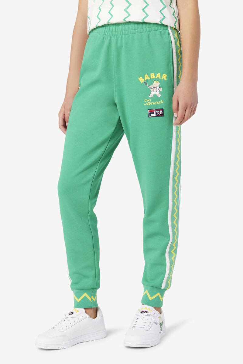 Men's Fila Fila X Rb Babar Evertt Jogger Pants Deep Mint / White | QMqIpxiLovS