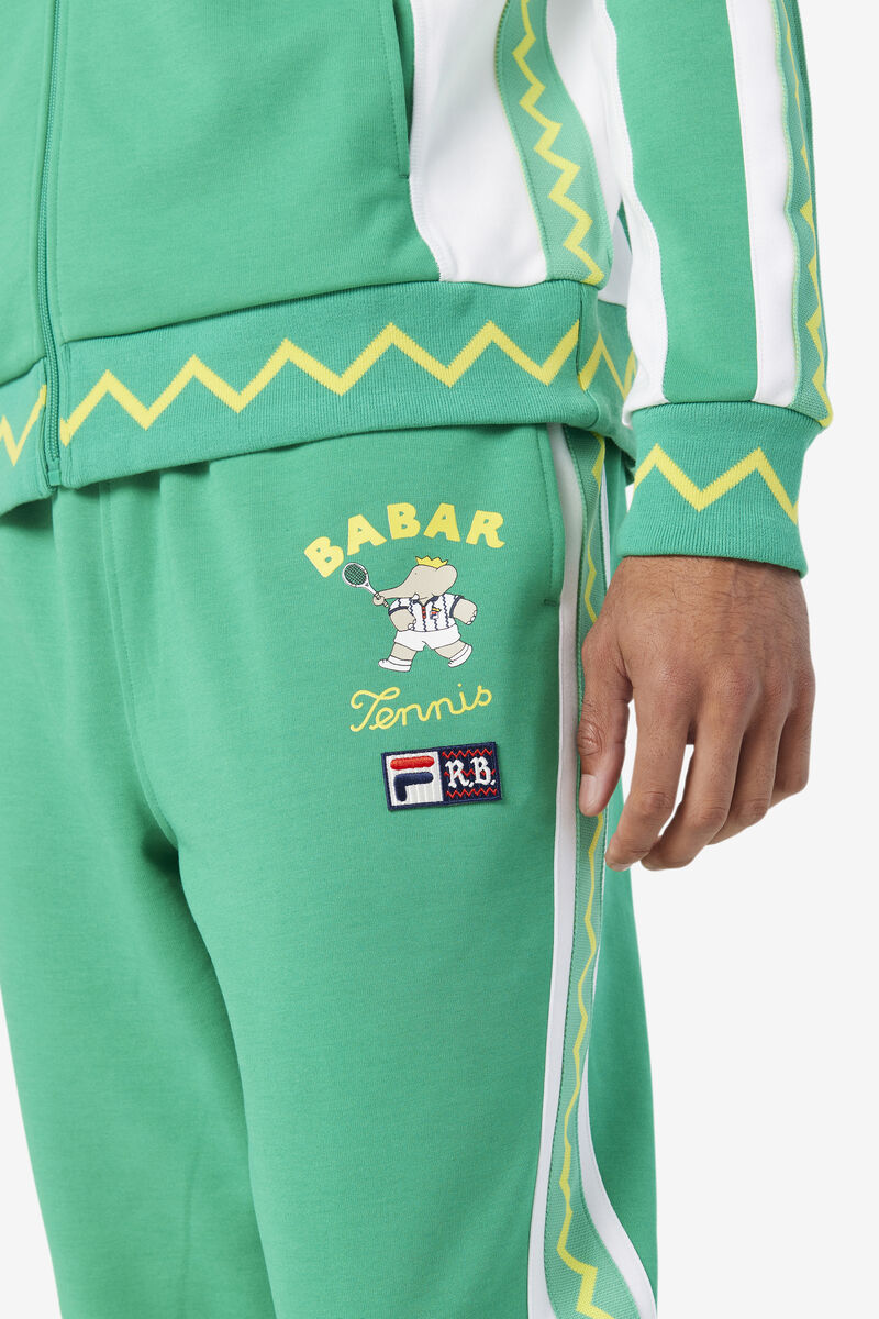 Men's Fila Fila X Rb Babar Evertt Jogger Pants Deep Mint / White | QMqIpxiLovS