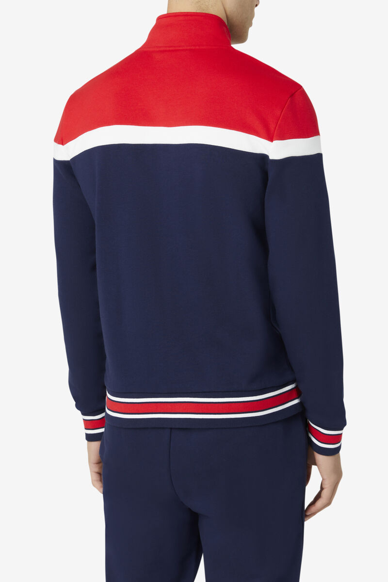 Men's Fila Flint Track Jacket Jackets Navy | cPh6YzsDIhq